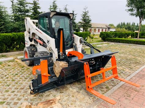 wood processor attachment for skid steer|skid loader firewood processor attachment.